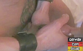Amateur German bottom fucked in homemade 3some by hunk