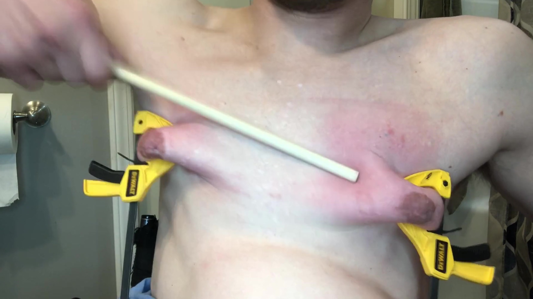 Clint Cumin- Disabled Slave Chest Punishment