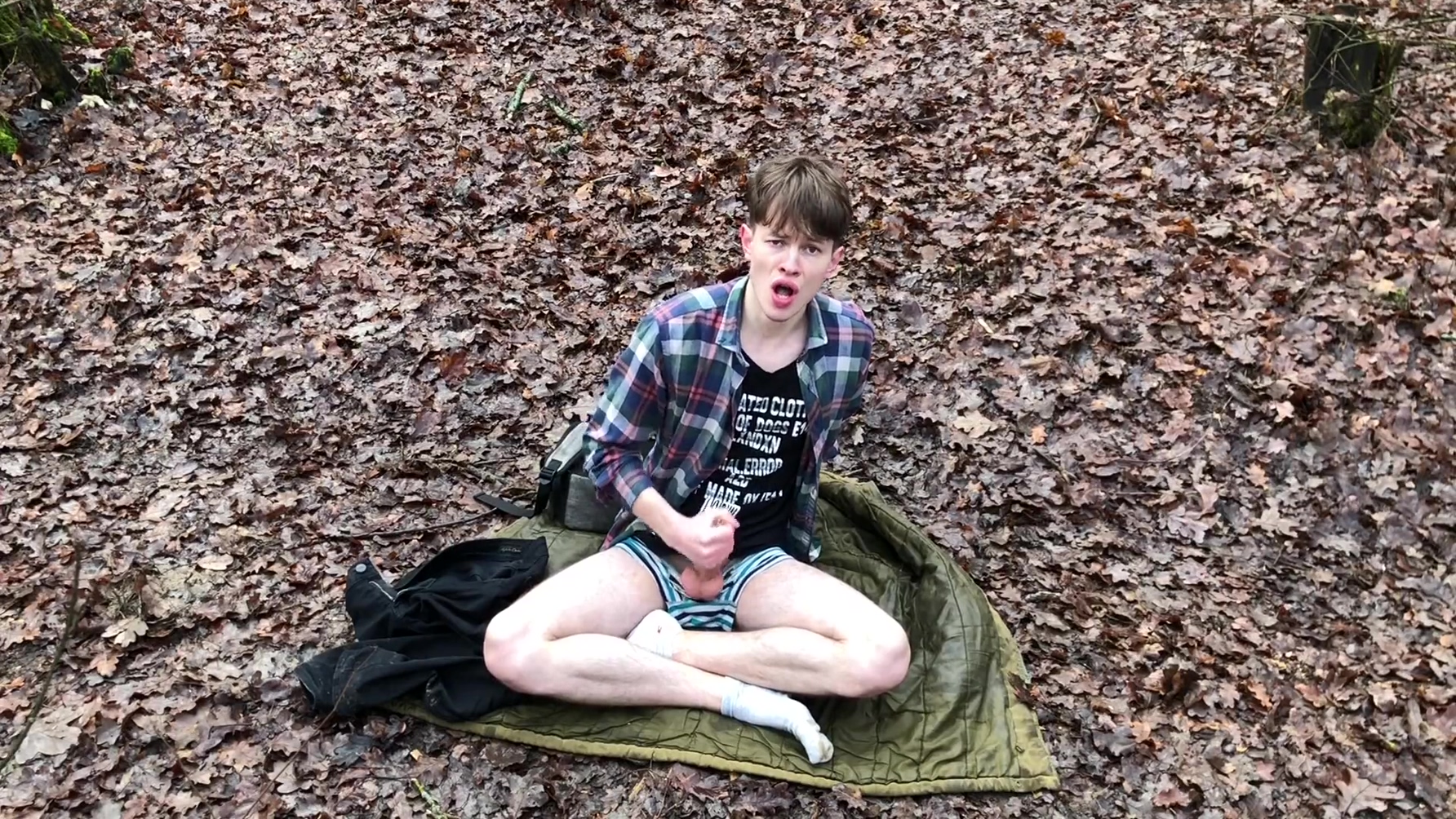 Extreme! Hottest Teen Masturbates His Big Dick Outdoors – Uncut – Perfect Dick Size – Sexy – Fit
