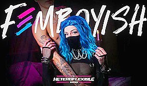 HETEROFLEXIBLE – Goth Femboy Edward Terrant Rides Straight College Footballer Angel Elias’ Fat Cock