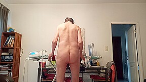 ironing my laundry naked without wanking myself