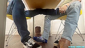 Matt Gives Ryder And Milus Slinger Some Foot Stimulations