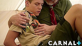 ScoutBoys Silver fox Scoutmaster Smith barebacks smooth innocent boy