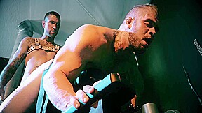 Skinny Ryan Sebastian forcibly shove his dick in subs mouth