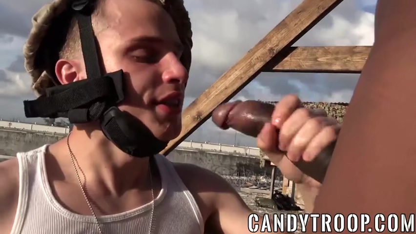 Military Morning Drill Includes Bareback Sex And Blowjobs