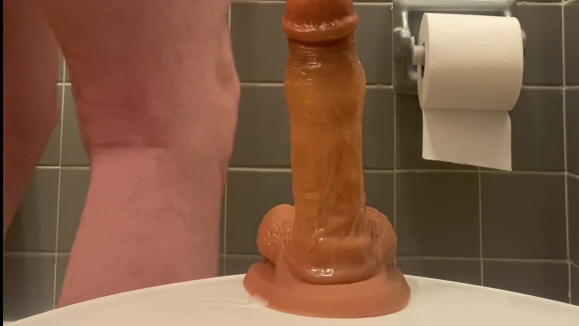Riding Dildo While Hard