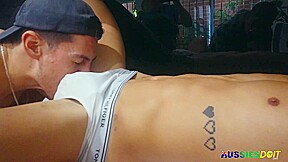 Handsome Aussie Kaleb Fucks Larkin Tight Ass In BTS Scene