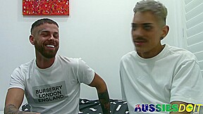 Tattooed Australian Elijah Fucked Beckett After Deepthroat