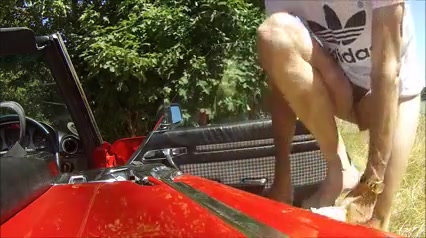 92 FREEBALLING TIGHT SHORTS COCK OUT AT HENLEY
