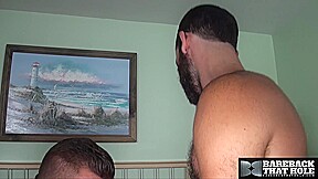 BAREBACKTHATHOLE Hugh Hunter Slides Raw Dick Into Stephen Harte Ass