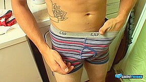 UndieTwinks: Kelly Coopers Solo Undie Session Builds To A Messy Hot Climax