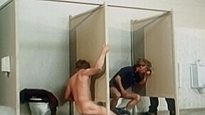Blond Gay Takes Massive Dick In Public Toilet