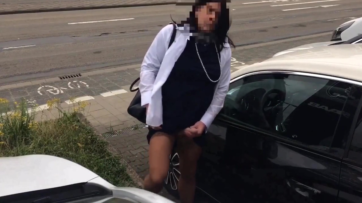 Crossdresser Masturbates In Public