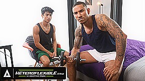 HETEROFLEXIBLE – Straight Stud Axel Green Tries Anal With Buddy Luca Knight During No Nut November