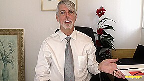 ManPuppy: Psychiatrist Richard Lennox Teaches Virgin To Cum In Office Session