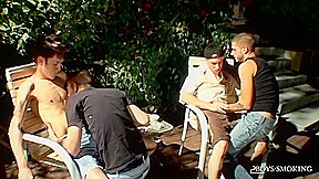 BoysSmoking: Ryan Connors And His Pals Smoke And Slam In Heated Fourway Encounter