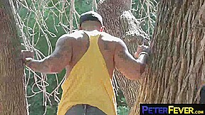 PETERFEVER Jaycee And John Rene Steal Quick Suck During Hike